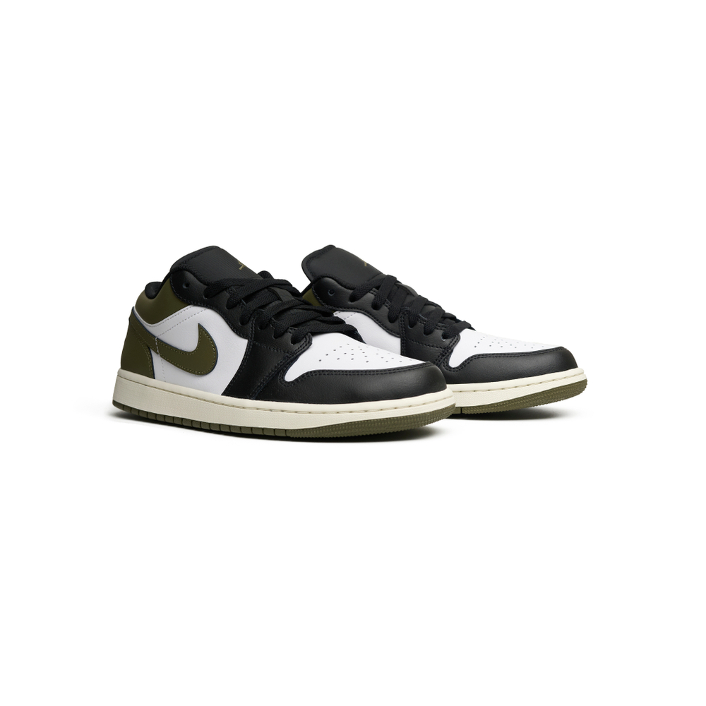 Кроссовки Jordan 1 Low "Black Toe Medium Olive"
