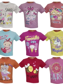 Футболка для садика.Набор 9шт.девочка