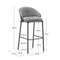 Барный стул Eamy светло-серый с черной отделкой