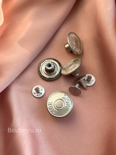 Пуговицы джинсовые Ди. установочные серебро