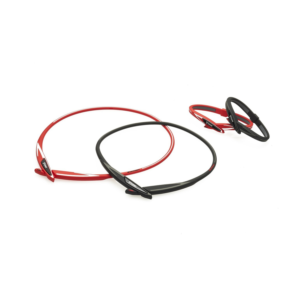 Ожерелье PHITEN EXTREME CROSS (черно-красный)