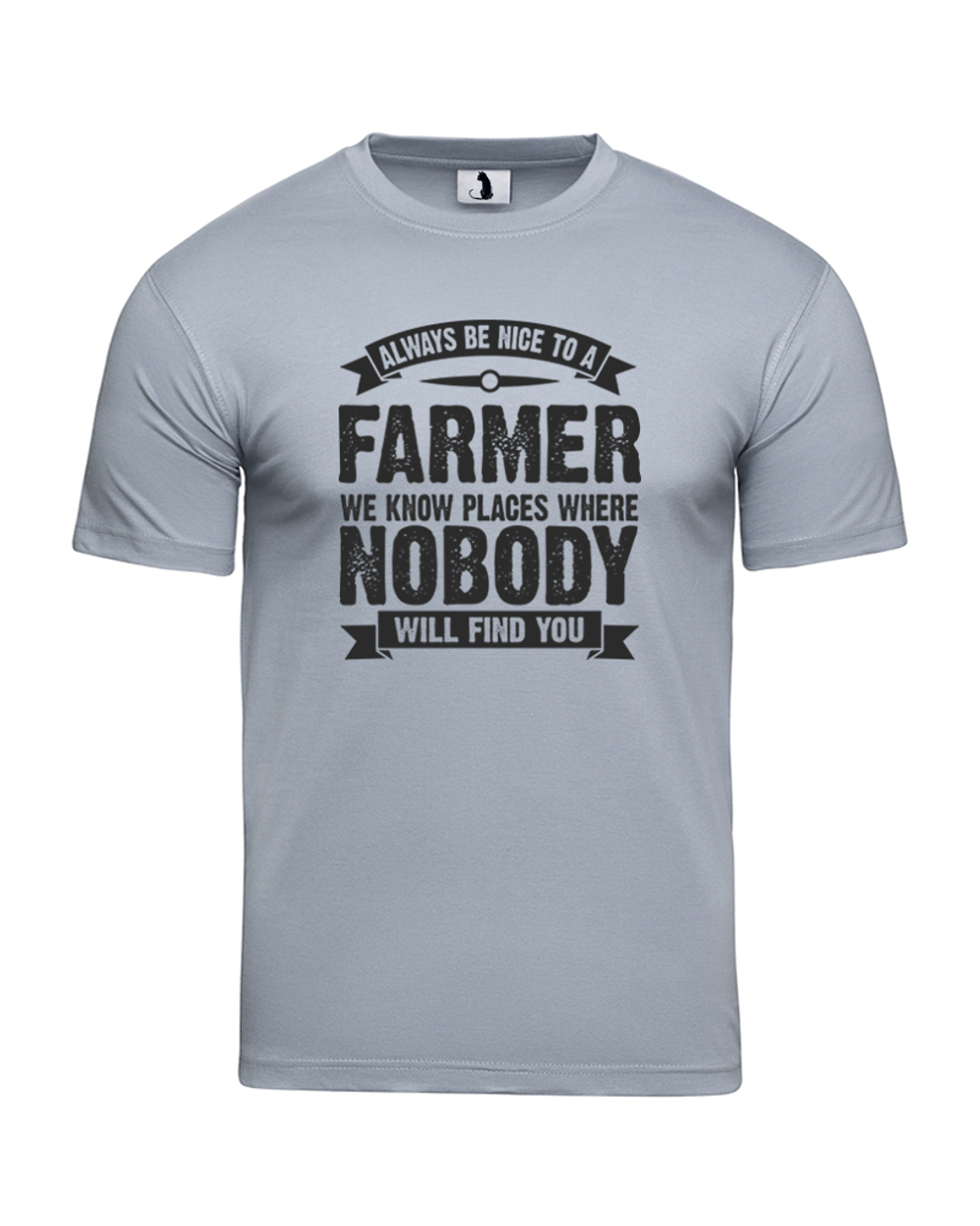 Футболка Be nice to a farmer классическая прямая серая