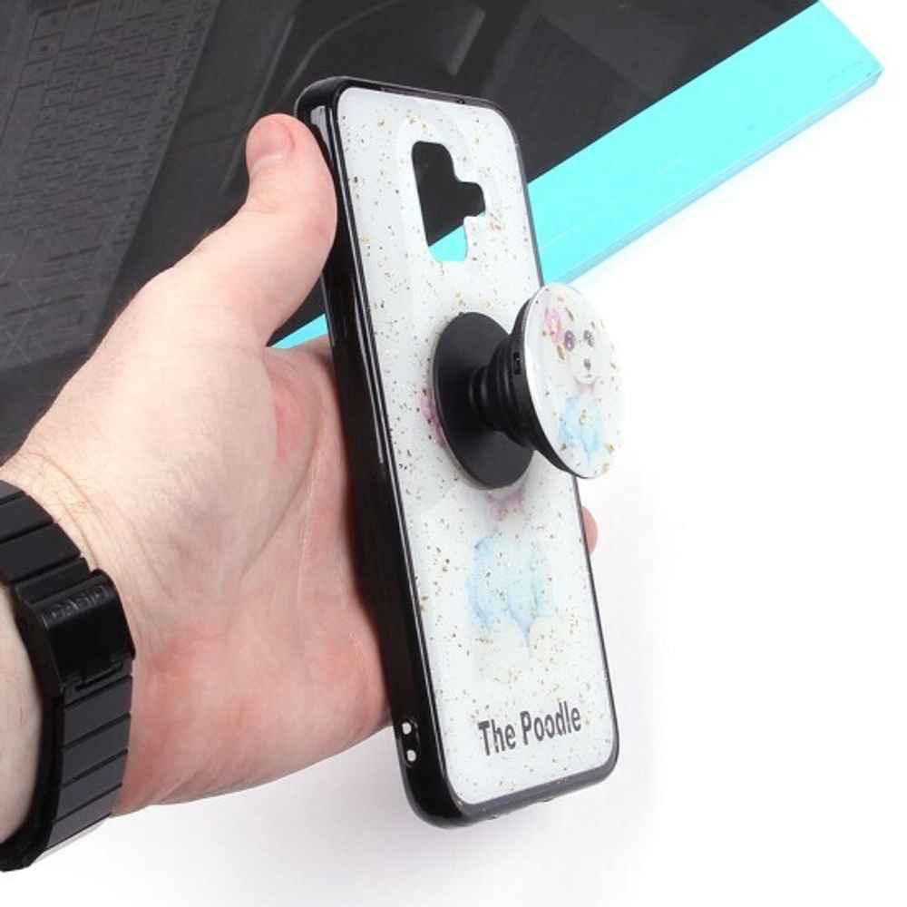 Чехол ТПУ с попсокетом для Samsung Galaxy A6 (2018), 010898