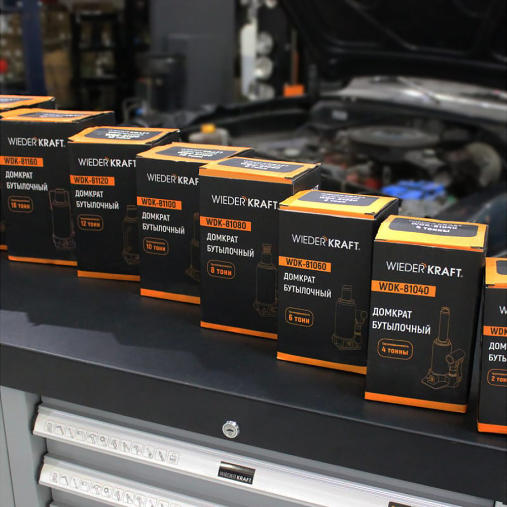 WDK-81040 Домкрат бутылочный, г/п 4 т, 180-340 мм