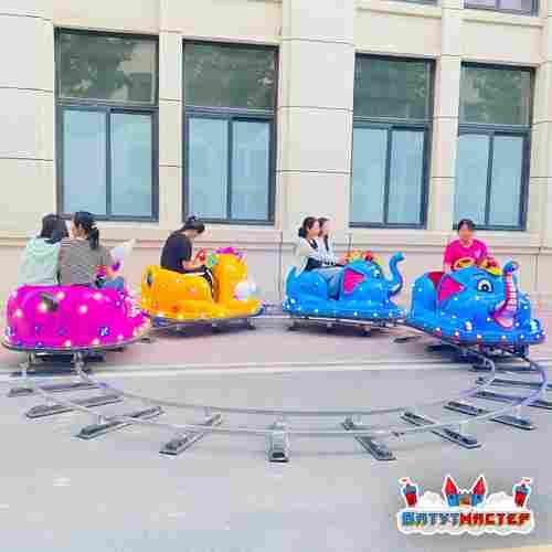 Детский поезд на рельсах «Сафари», 4 кабинки