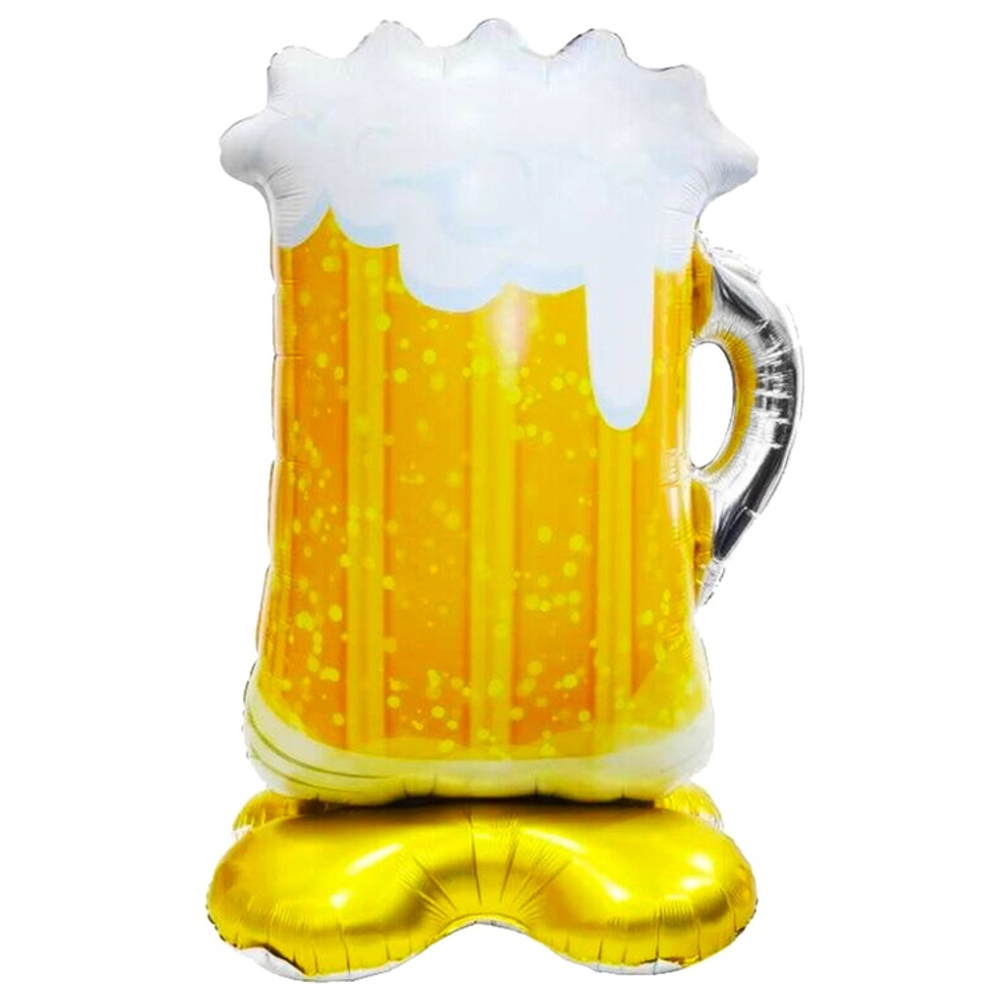 Шар Фольгированный Кружка пивная на подставке (Желтый)