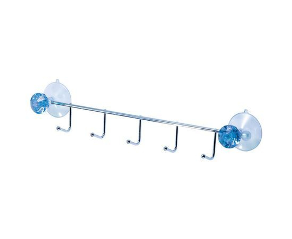 Вешалка для ванной с 5-мя крючками на присосках Бриллиант, нерж. сталь, W2024E, 311459 Рыжий Кот