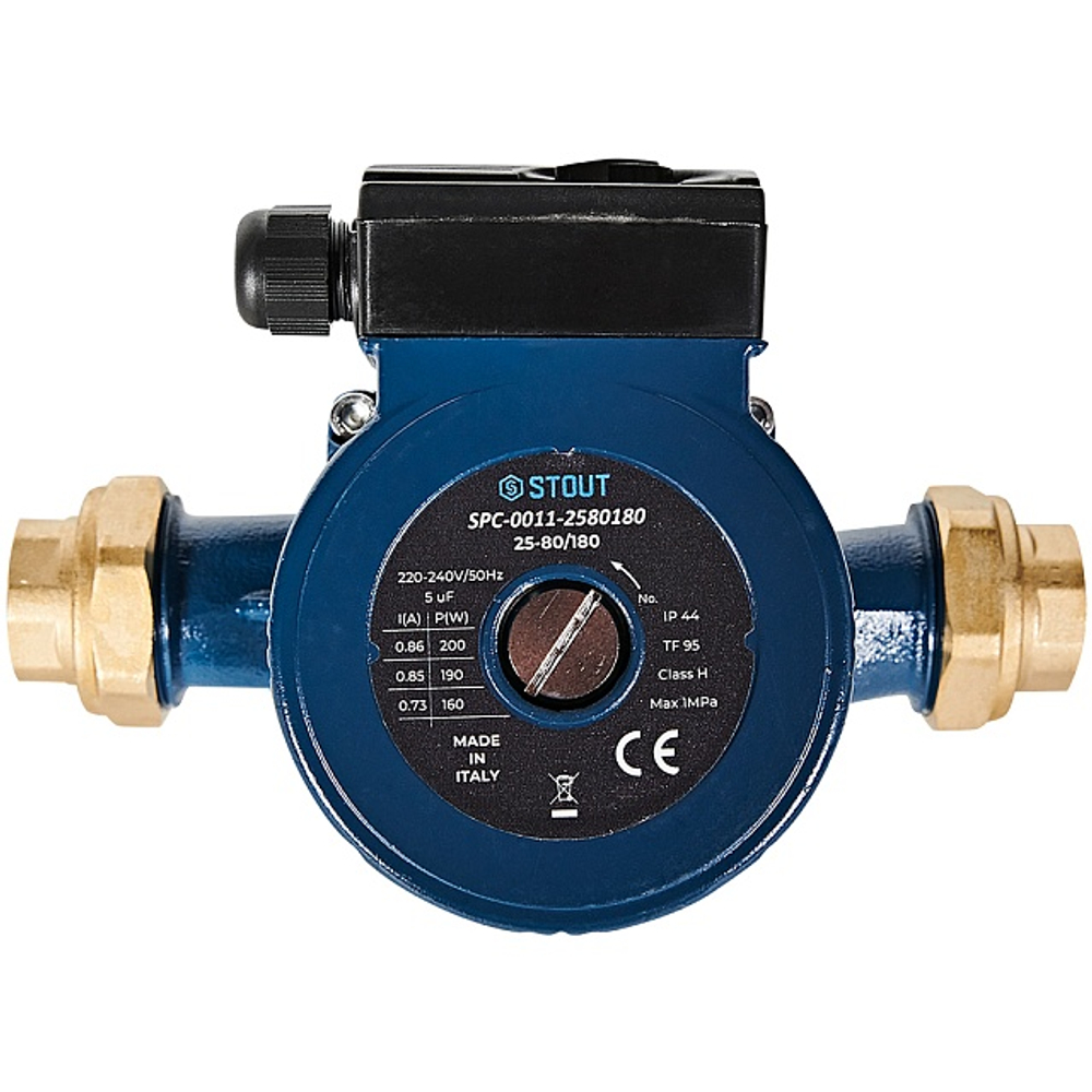 Насос циркуляционный STOUT SCP 25/80-180 с латунными гайками