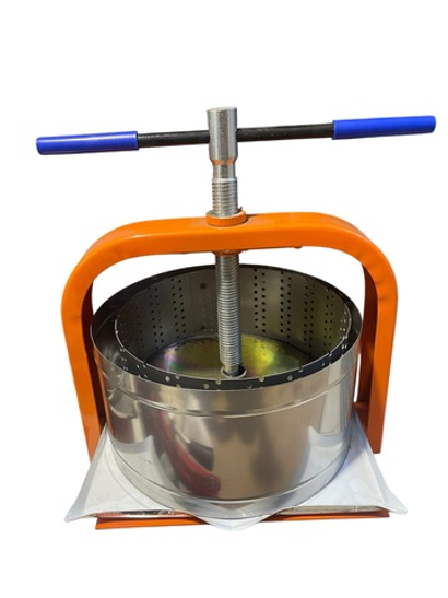 Пресс винтовой для отжима сока из ягод, фруктов и овощей Витязь, 10 л (Крупная сетка)