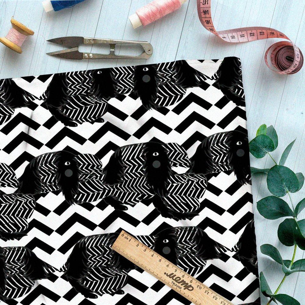 Ткань премиум таффета полосатый мир