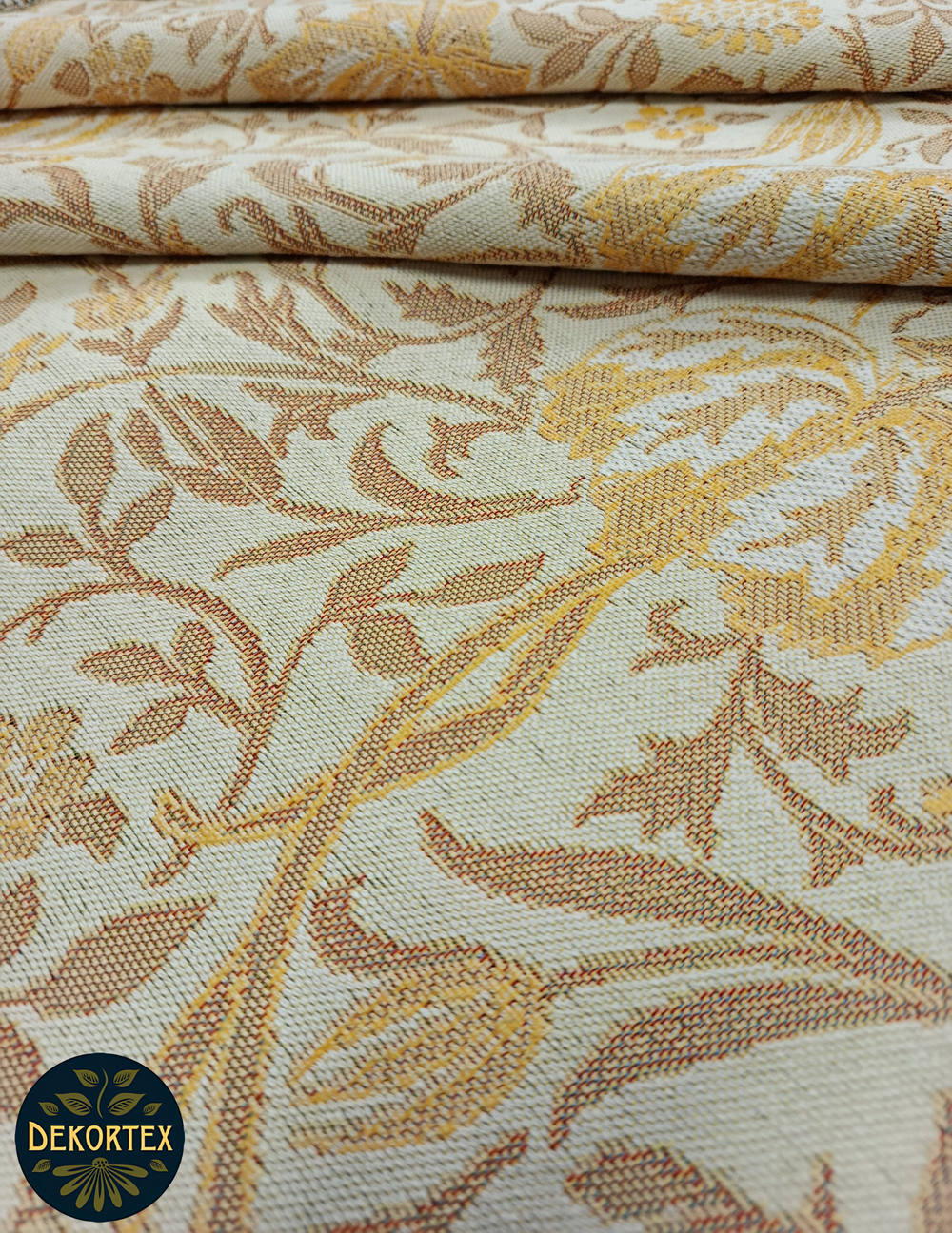 Мебельная ткань гобелен на отрез "Золотая лирика" (ширина 160 см) цена за п/метр