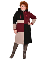 Зимняя удлинённая толстовка Брусника