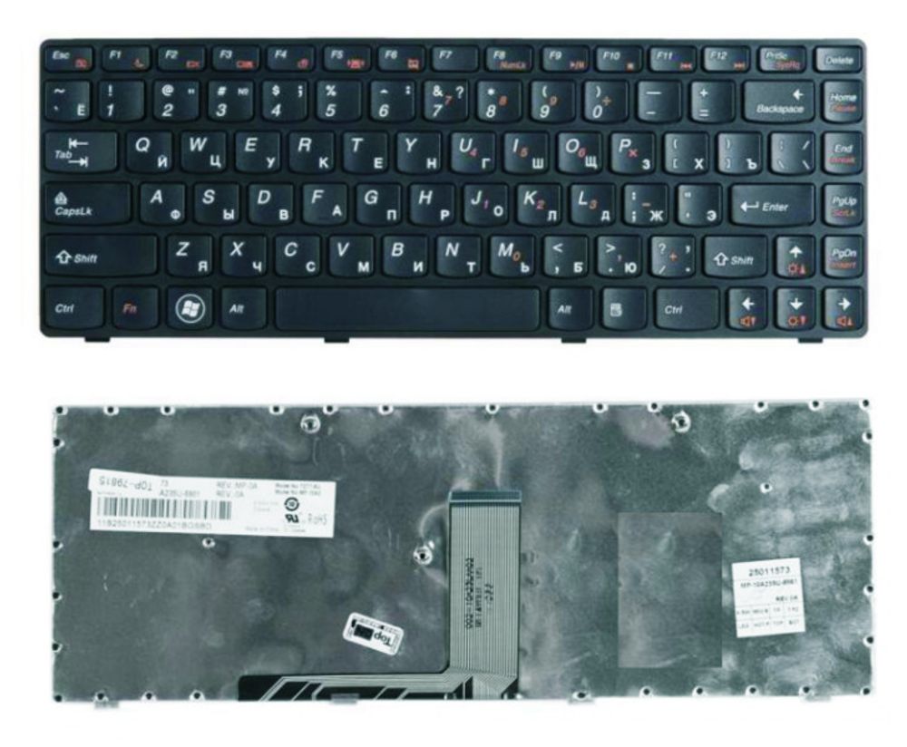 Клавиатура для Lenovo IdeaPad B470, G470, G475, V470, Z470, рус., черная