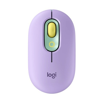 Мышь Logitech POP MOUSE WITH EMOJI (беспроводная 2.4 GHz, Bluetooth) фиолетовый/зеленый.