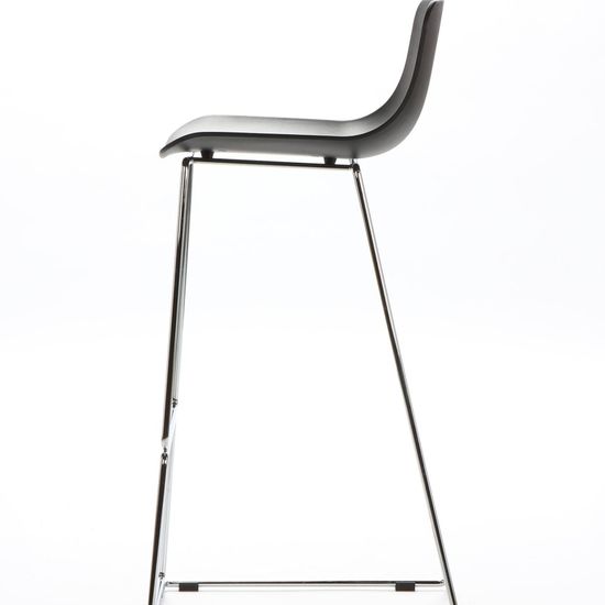 Барный стул Neo металические ножки хром, сиденье черный пластик