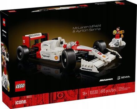 Конструктор LEGO Icons - Гоночный автомобиль McLaren MP4/4 и Айртон Сенна - Лего Макларен 10330