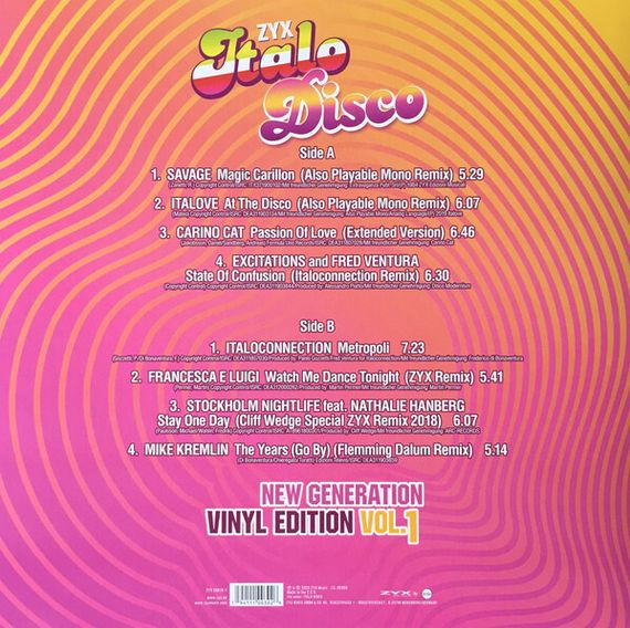 Various – ZYX Italo Disco New Generation Vol.1 LP