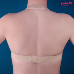 Силиконовая накладная грудь, Размер С (3Й) на обхват 78-95см с застежками на шее и за спиной