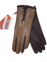 Перчатки. Женские. С замком. Материал верха: Эко кожа. Внутри плюш-флис. 12 шт в упаковке.