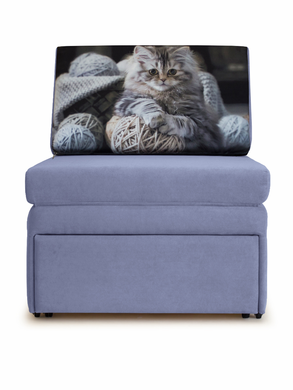Кресло-кровать "Миник" 70 см, купон Котенок в клубках