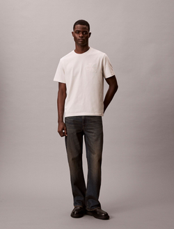 Футболка Calvin Klein Velvet Monologo Relaxed Chalk