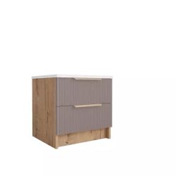 Тумба «Лавис» ТД 400.1 (дуб бунратти/белый софт), ЛДСП\МДФ, ДСВ Мебель