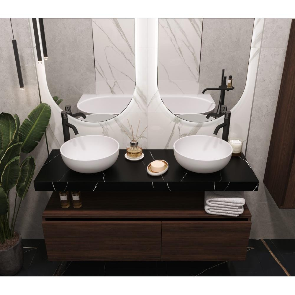 Столешница под раковину Boheme Armadi Art Flat 140 869-140-NM, NERO MARQUINA