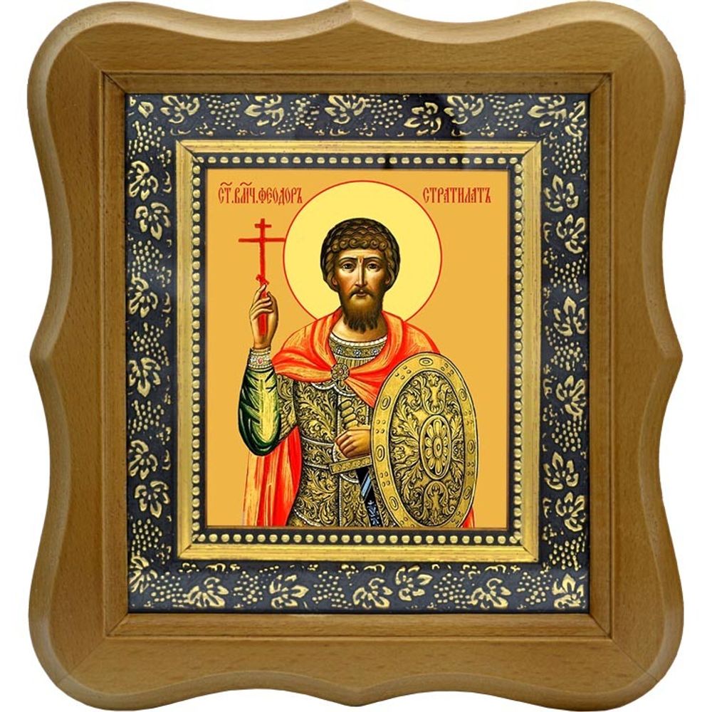 Феодор Стратилат великомученик Гераклийский. Икона на холсте.