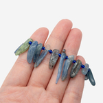 Кианит натуральный, перышки, 10-35мм