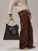 Кожаная сумка шоппер DBR 30948 коричневый шоколад