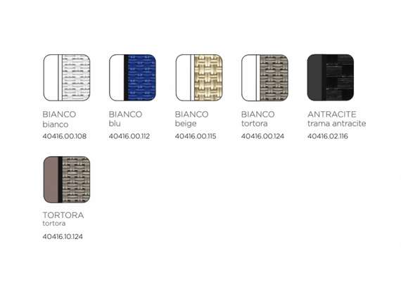 Шезлонг Alfa белый/синий