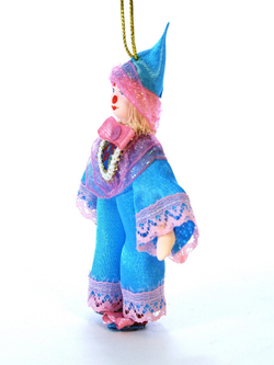 Кукла-подвеска сувенирная Клоун в панамке.