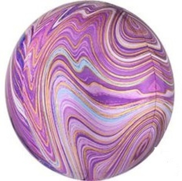 Сфера 3Д "Фиолетовый мрамор"