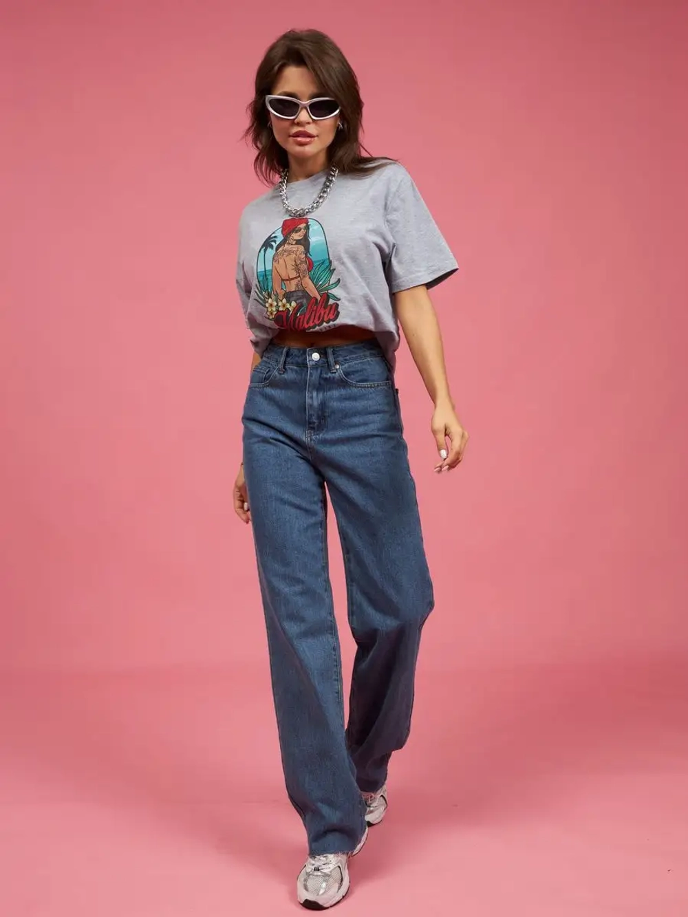 Футболка оверсайз женская мужская с принтом Малибу