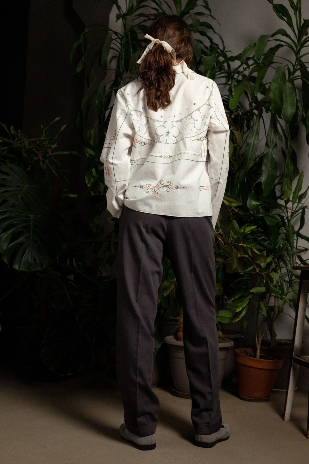 Рубашка Soeurs с Цветочными Мотивами / CrissCross Flowers Long Sleeve белая