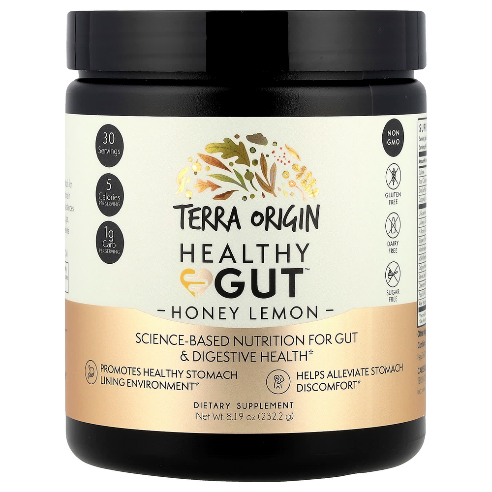 Terra Origin, Healthy Gut™, со вкусом мёда и лимона, 232,2 г (8,19 унции)
