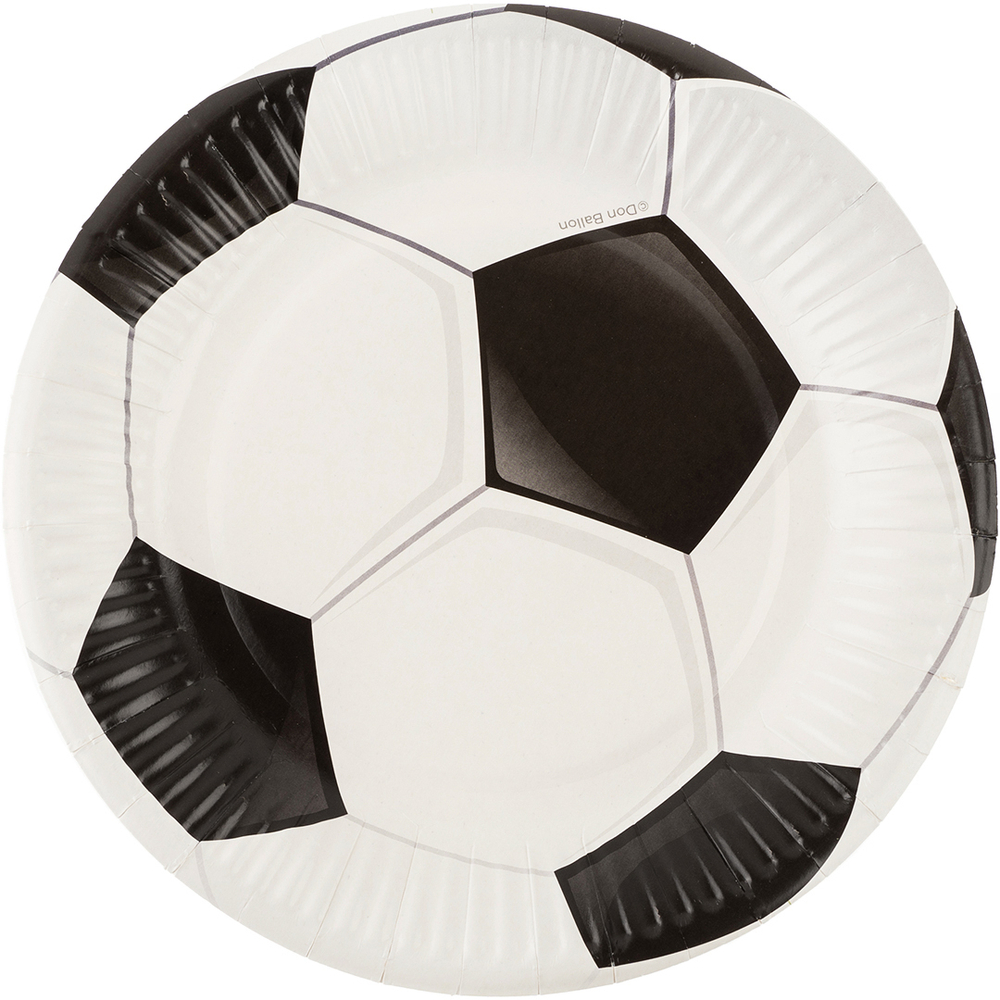 Тарелки (7''/18 см) Футбольный мяч, 6 шт.