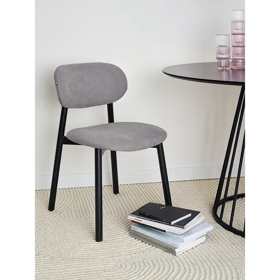 Стул Round, дымчато-серая рогожка