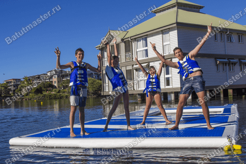 Надувная плавающая платформа «Синий причал», 4×4×0,1 м