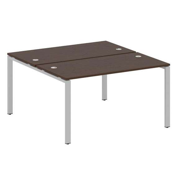 Metal System Рабочая станция на П-образном м/к БП.РАС-СП-2.3 Венге Цаво/Металл Серый 1400*1475*750