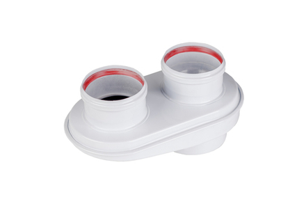 Адаптер моноблочный с фланцем Ø60/100 80 мм