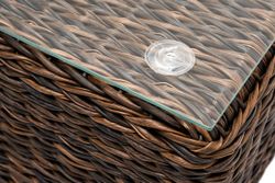 "Лунго" журнальный столик плетеный (гиацинт), цвет коричневый