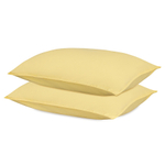 Комплект постельного белья из стираного перкаля светло-желтого цвета из коллекции essential, 200х220 см