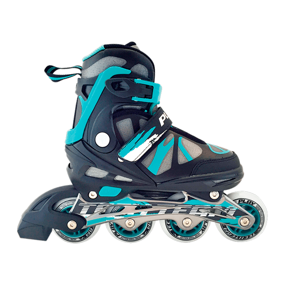 Роликовые коньки Play, р-р 34-37 (M), цвет бирюзовый