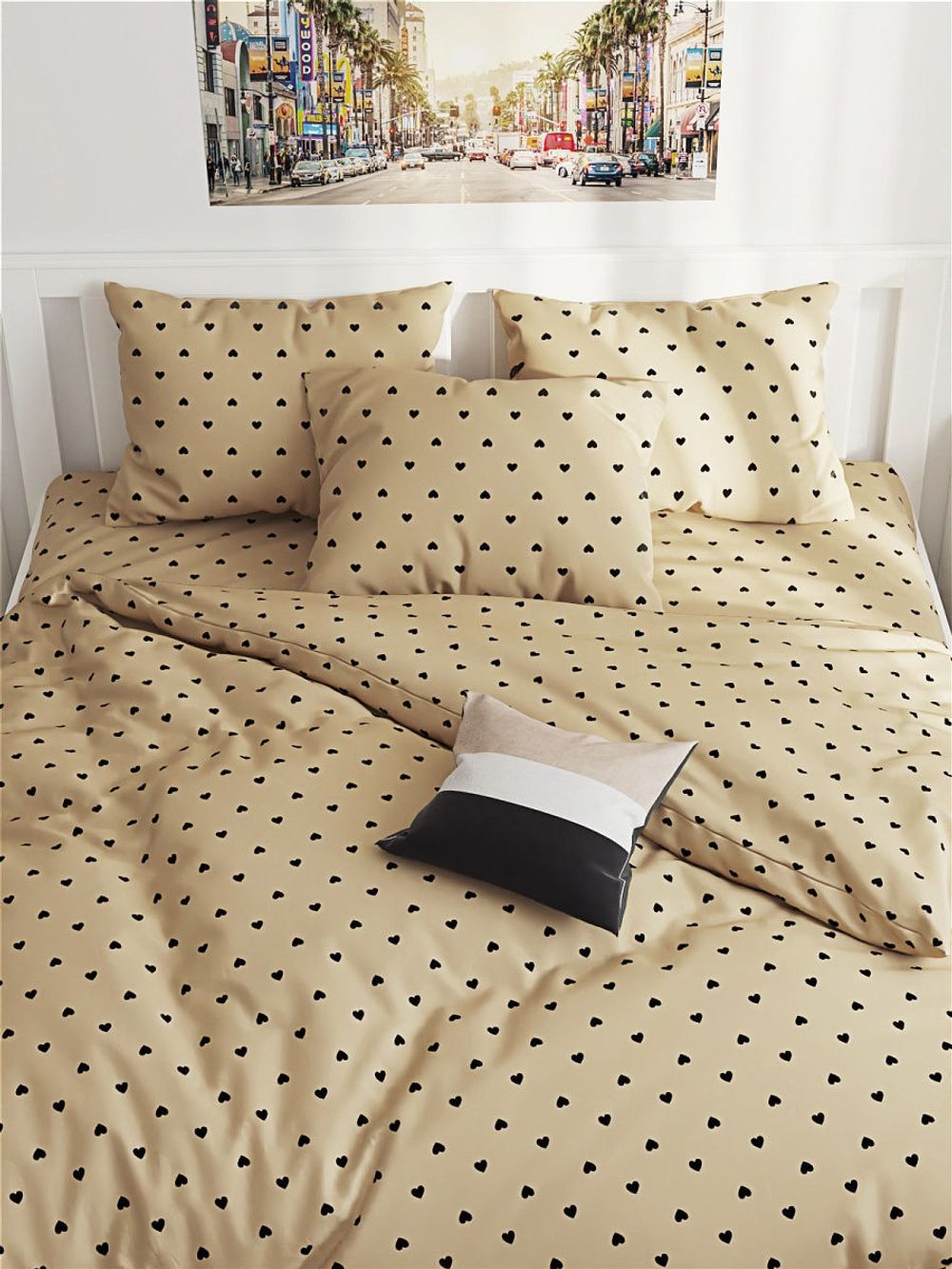 Простынь на резинке Сказка "Адель" 140х200 см, перкаль