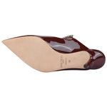Jimmy Choo Bing 65mm Heeled Mule Burgundy Patent Leather