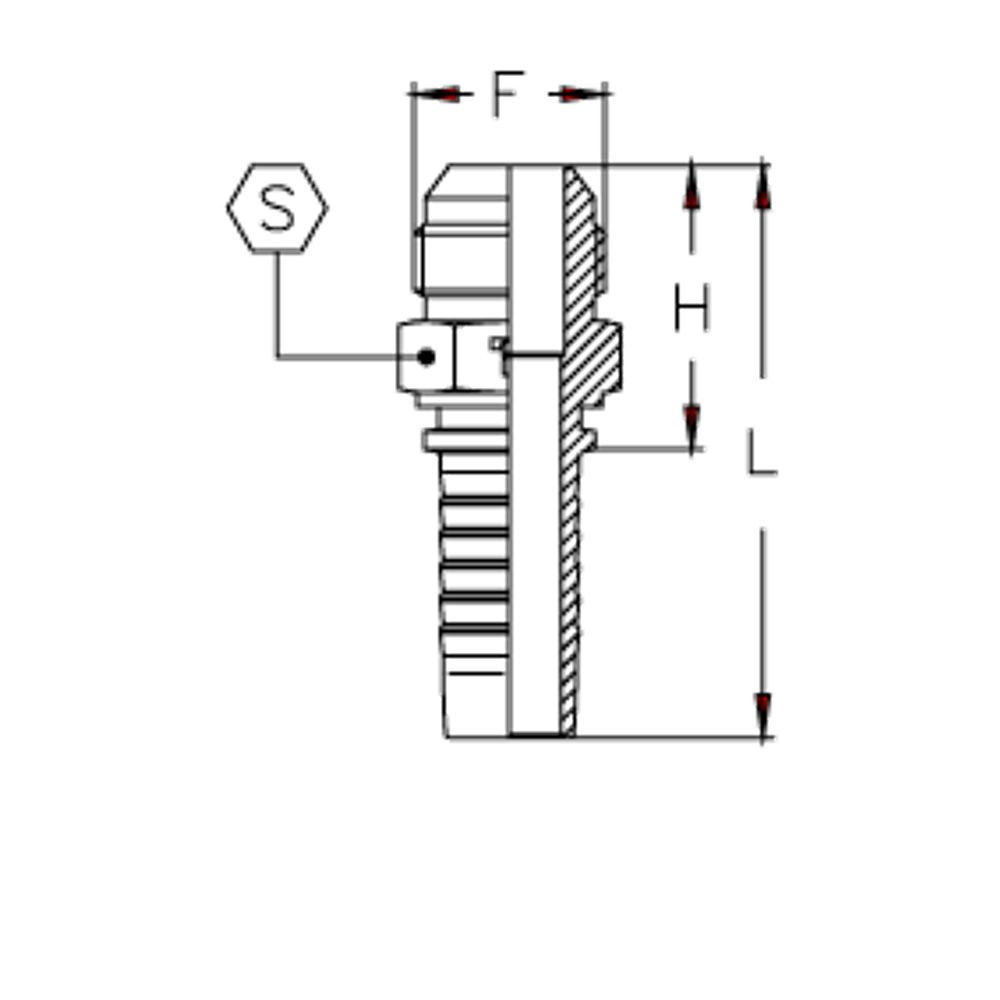 Фитинг DN 08 JIC (Ш) 3/4