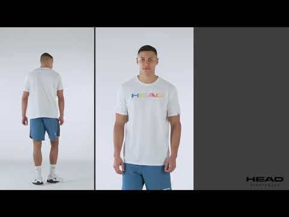 Мужская теннисная футболка Head Rainbow - Бирюзовый