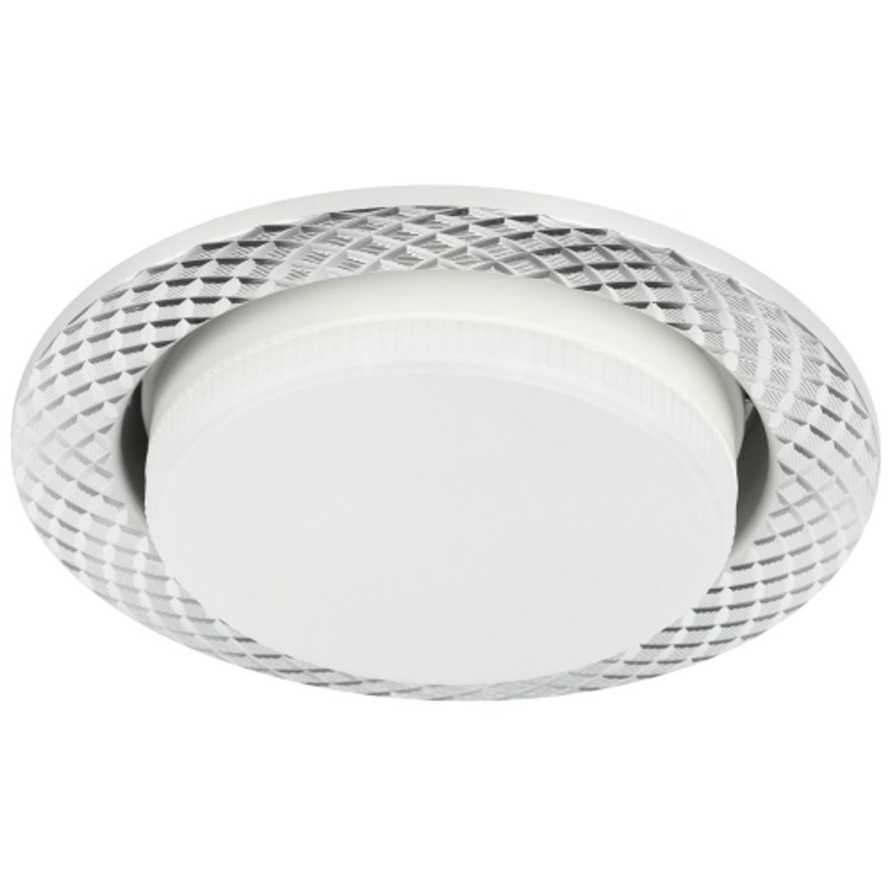 Светильник встраиваемый ЭРА KL 76 AL/SL /1 под лампу GX53 серебро | Встраиваемые светильники Для ламп GX53