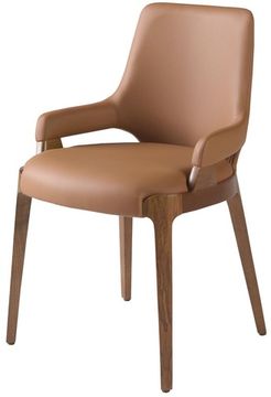 Стул 4136/CH20029 с обивкой из коричневой экокожи Испания